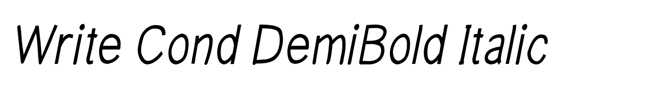 Write Cond DemiBold Italic
